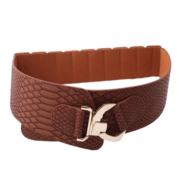 Safety Protection Atmosferische Ultra Brede Gordel Dames Elastische Riem Elegante Dames 1Pc Jurk Decor Tailleband kameel