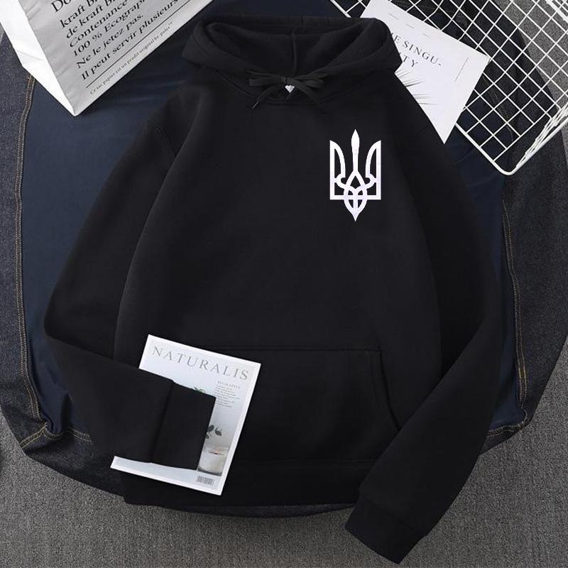Xuhaijian02 Oekraïne Hoodie Heren Pullover Zelensky Oekraïense Heren Sweatshirt Harajuku Fleece Winter Stand met Oekraïne Hooded Sweatshirt Capuchon XL