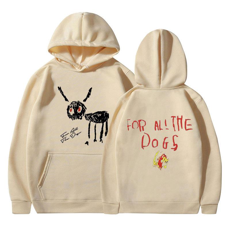 TENJINGE Trendy Rapper Drake voor Alle Honden Hoodies Mannen Mode Hip Hop Trui Vintage Casual Oversized Sweatshirts Met Capuchon Streetwear Unisex L