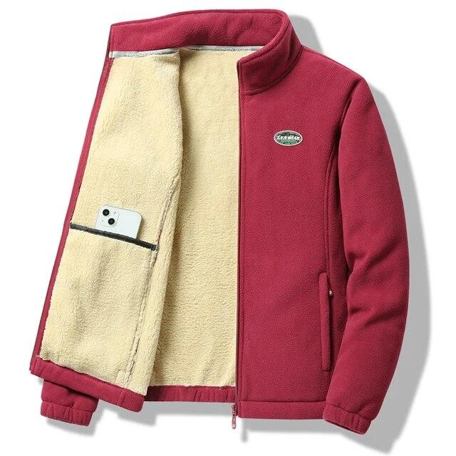 Happy Oversize Winter mannen Grote Maat Jassen Jas Dikker Warme Man Polar Fleece Bovenkleding Mannelijke Plus Grote 8xl 7xl Capuchon windjack Mannelijke XXXXXL rood