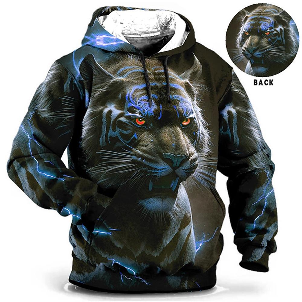 Wengy 2 Heren Hoodie 3d Tijger Gedrukt Losse Designer Sweatshirts Lente Herfst Lange Mouwen Pullover 4XL Oversized Harajuku Y2k Kleding 6XL