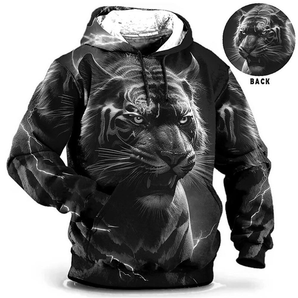 Wengy 2 Heren Hoodie 3d Tijger Gedrukt Losse Designer Sweatshirts Lente Herfst Lange Mouwen Pullover 4XL Oversized Harajuku Y2k Kleding L