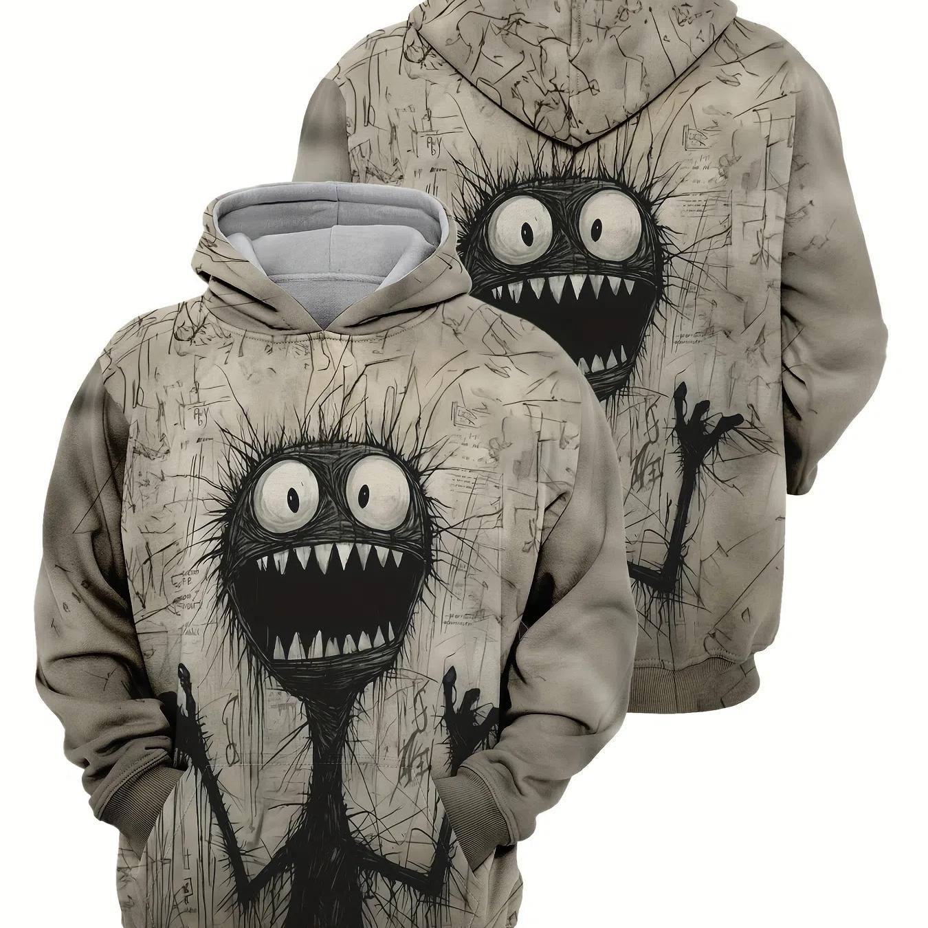 ETST 07 Casual Men's Hoodie 3d Printed Funny Anime Pattern Long Sleeved Hooded Hoodie Pattern Men Clothing Hip-Hop Oversized Sweatshirt 3XL