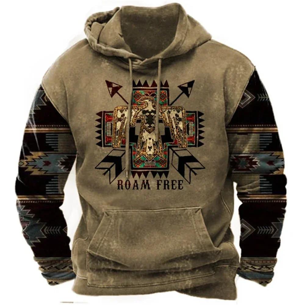 ETST42 Nieuwe Hoodies Sweatshirt Heren Hoodie 3D Cowboy Bedrukte Pullover Oversized Heren Tops Mannelijk Yellowstone Losse Vintage Kleding Hot L