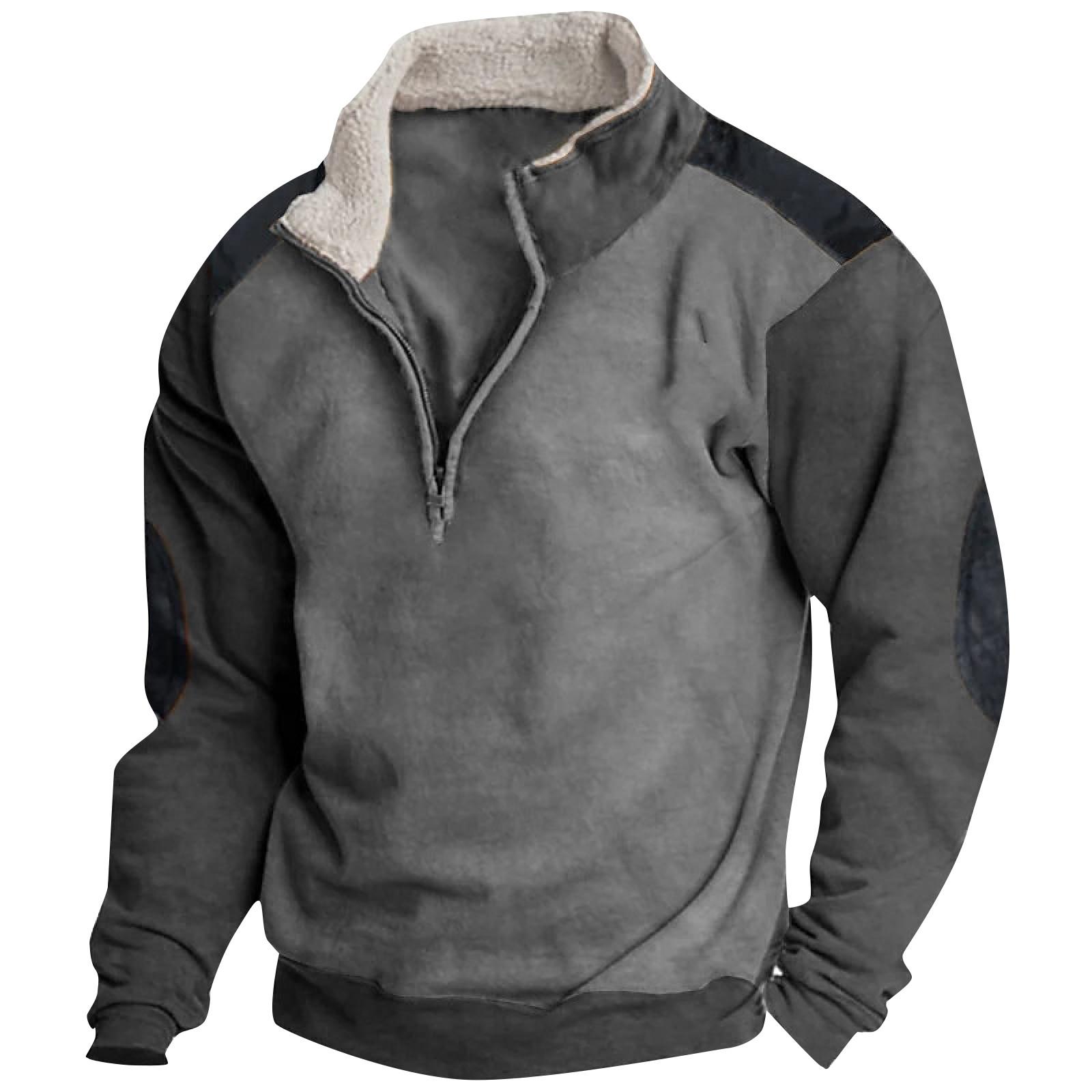 Garbword Lente en herfst herensweatshirt met staande kraag is outdoor casual truien tops M