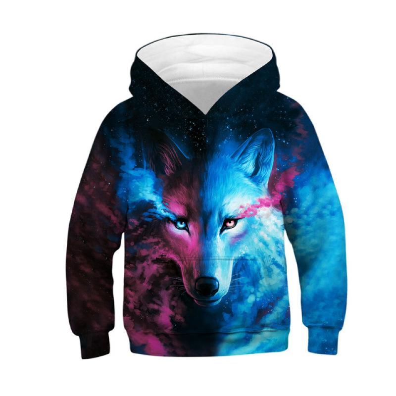 ETST 07 Echte Wolf 3D Hoody Voor Jongens Lente Herfst Een Verscheidenheid Aan Stijlen Kids Hoodies Jassen 4-14 jaar Tieners Kleding 160