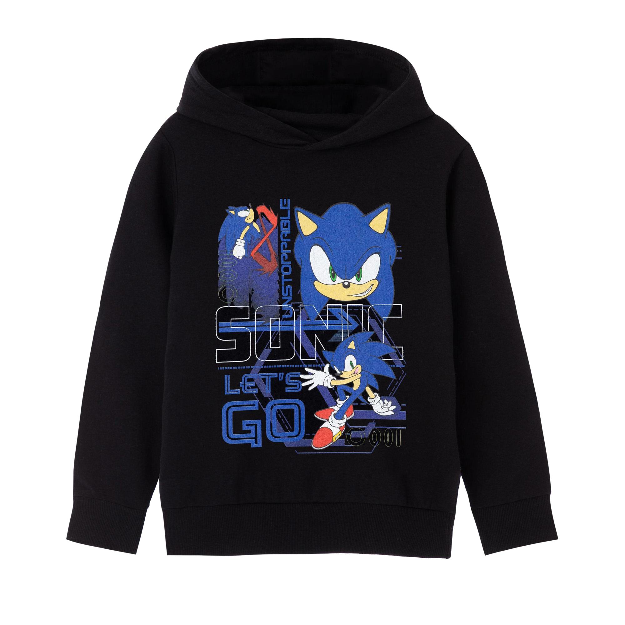 Sonic The Hedgehog Boys Let's Go-hoodie 7-8 Years zwart