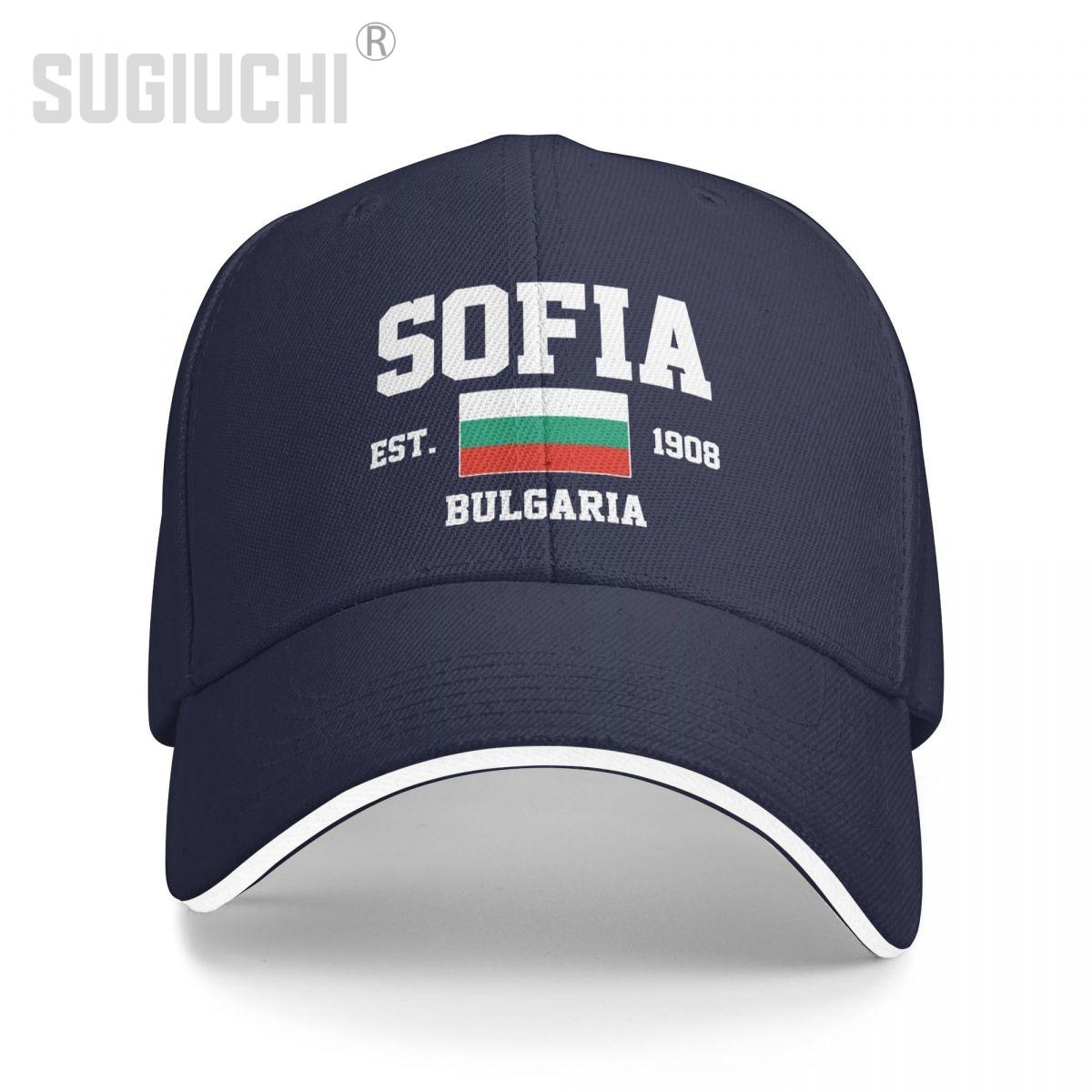 ALLRICK Baseball Cap Bulgarije EST.1908 Sofia Capital Unisex WoUnisex Unisex Hip Hop Sandwich Caps Snapback Golf Hat Vissen One Size