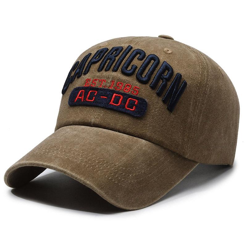 ONIHUA Letter Baseball Cap Dames Borduurpet Heren Outdoor Zonnehoed Paardenstaart Panama Cap Zonnebrandcrème Vissershoed Piekpet koffie