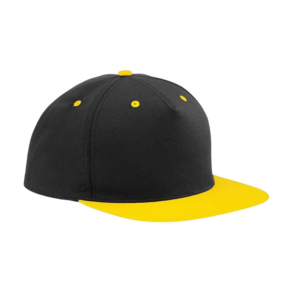 Beechfield contrasterende snapback-pet met 5 panelen One Size