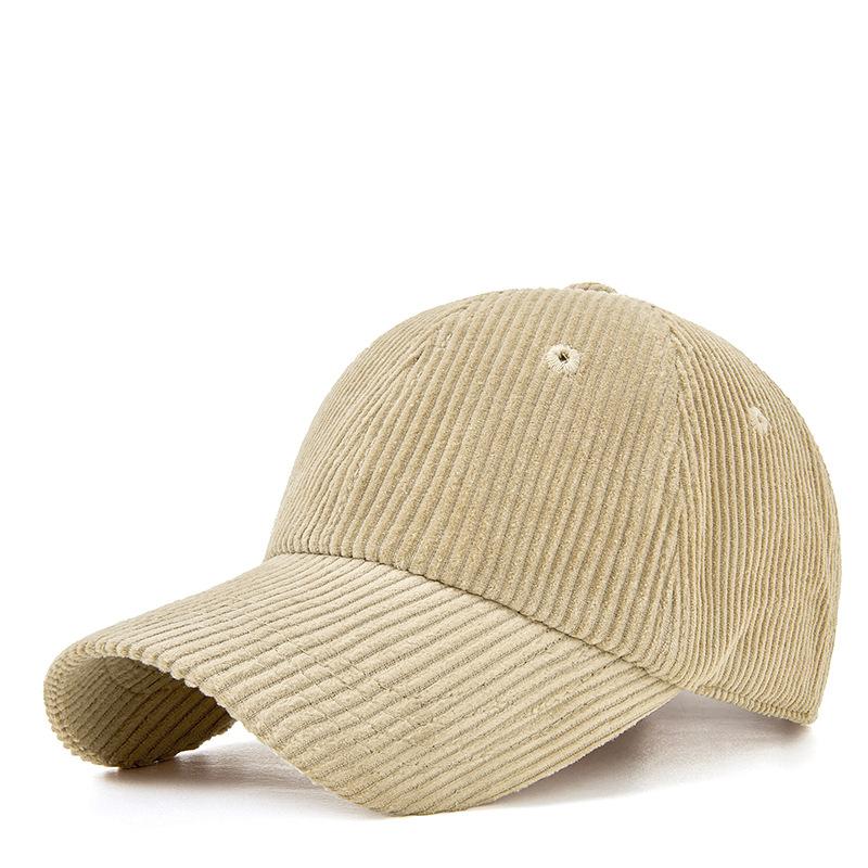 Fashion human Nieuwe corduroy baseballpet dames soft top outdoor hoed heren duck tongue pet kaki
