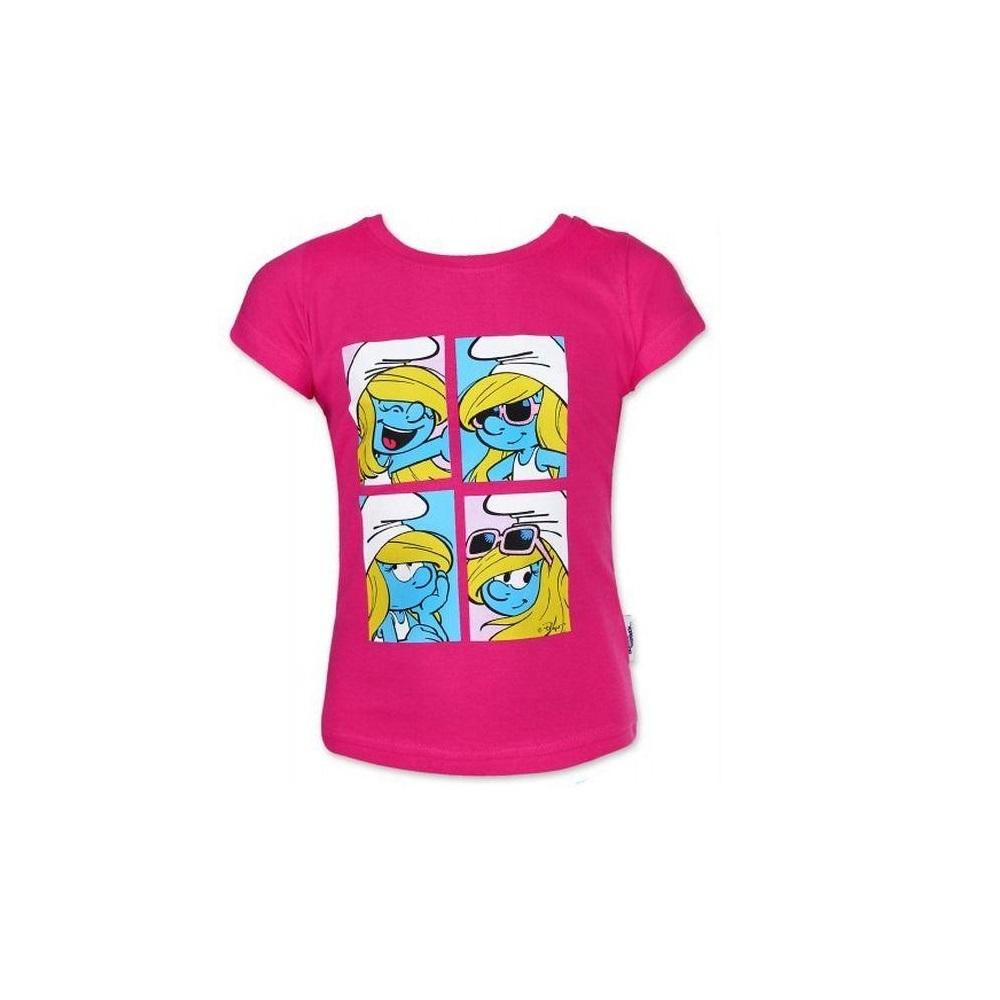 Schtroumpfs De Smurfen T-shirt met korte mouwen - Kinder T-shirt 2ans helder roze