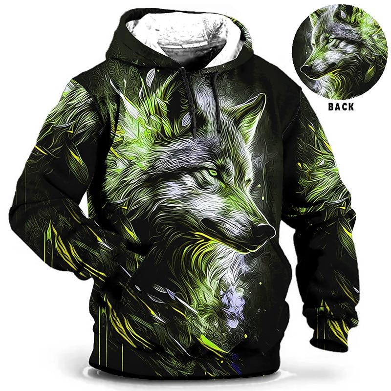 Wengy 2 Heren Hoodie 3d Tijger Gedrukt Losse Designer Sweatshirts Lente Herfst Lange Mouwen Pullover 4XL Oversized Harajuku Y2k Kleding XL