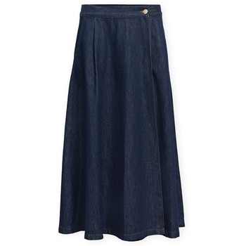 Object Rok  Sina Long Skirt - Dark Denim