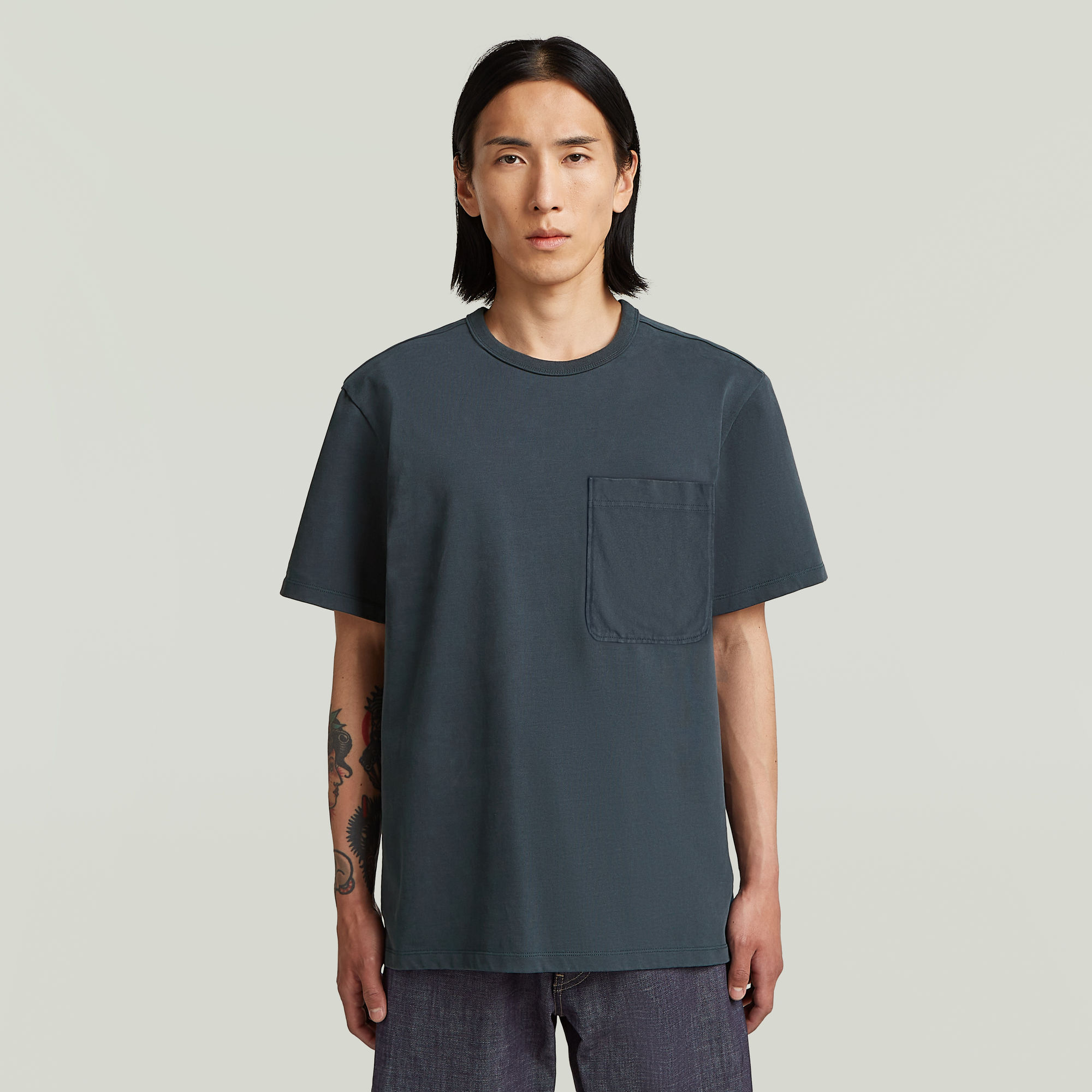 G-Star RAW MN Nuag Regular T-Shirt - Donkerblauw - Heren
