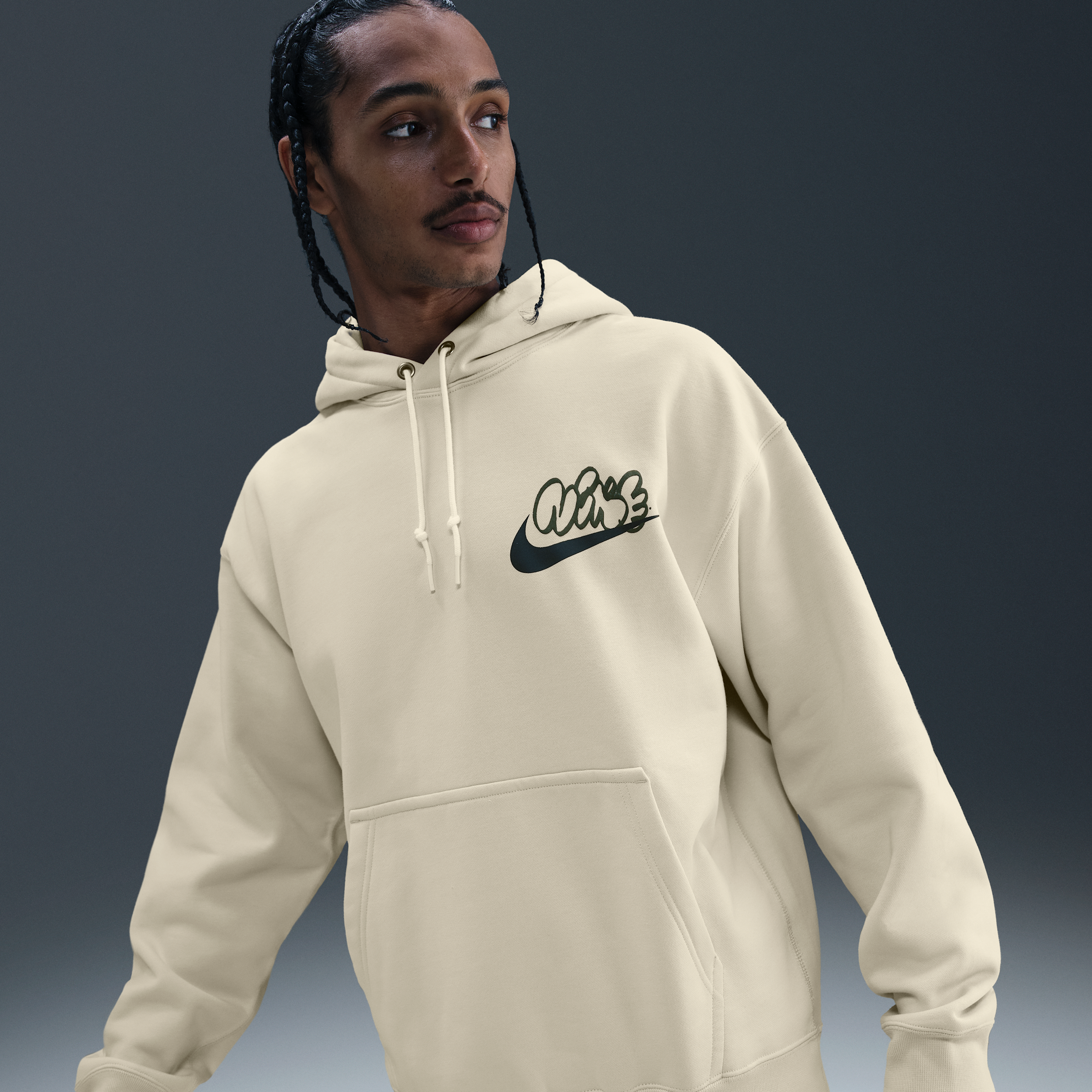 Nike Solo Swoosh Graphic Hoodie, rood