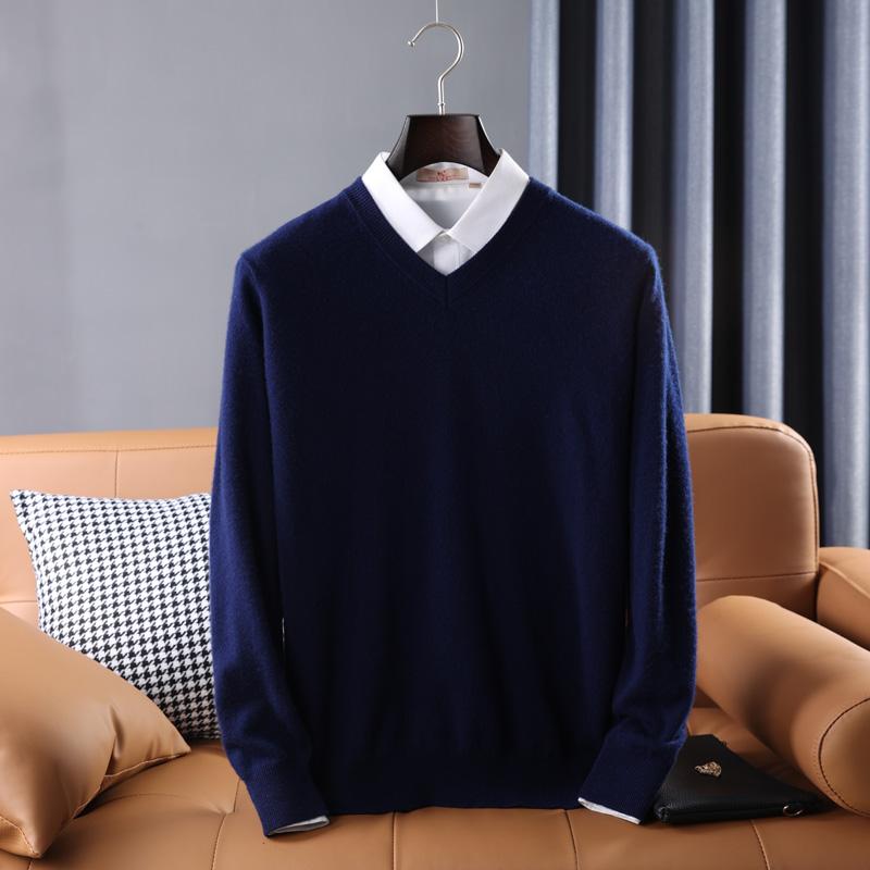 MIO-Fashion Heren Trui 100% Wol Winter Brei Pullover Herfst Trui Man Kasjmier Truien Gebreide Top Lange Mouw S