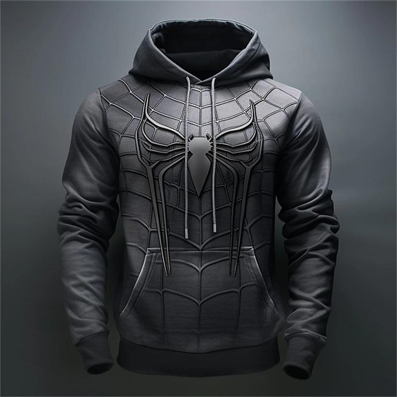 HerSight Herfstmode Sweatshirts voor heren 3D-print Spinnenpatroon Vrijetijdskleding Cosplay Oversized Hoodie Hiphop Trend Harajuku Streetwear XL