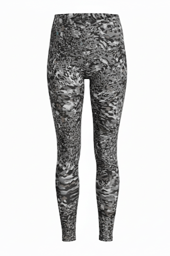 WiDDA Damen vegan Leggings Basic Grau Gemustert