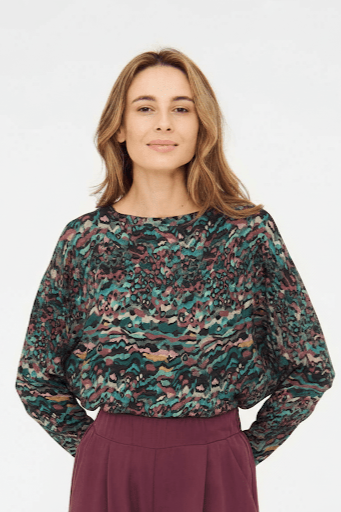 WiDDA Damen vegan Longsleeve Slabby Mehrfarbig