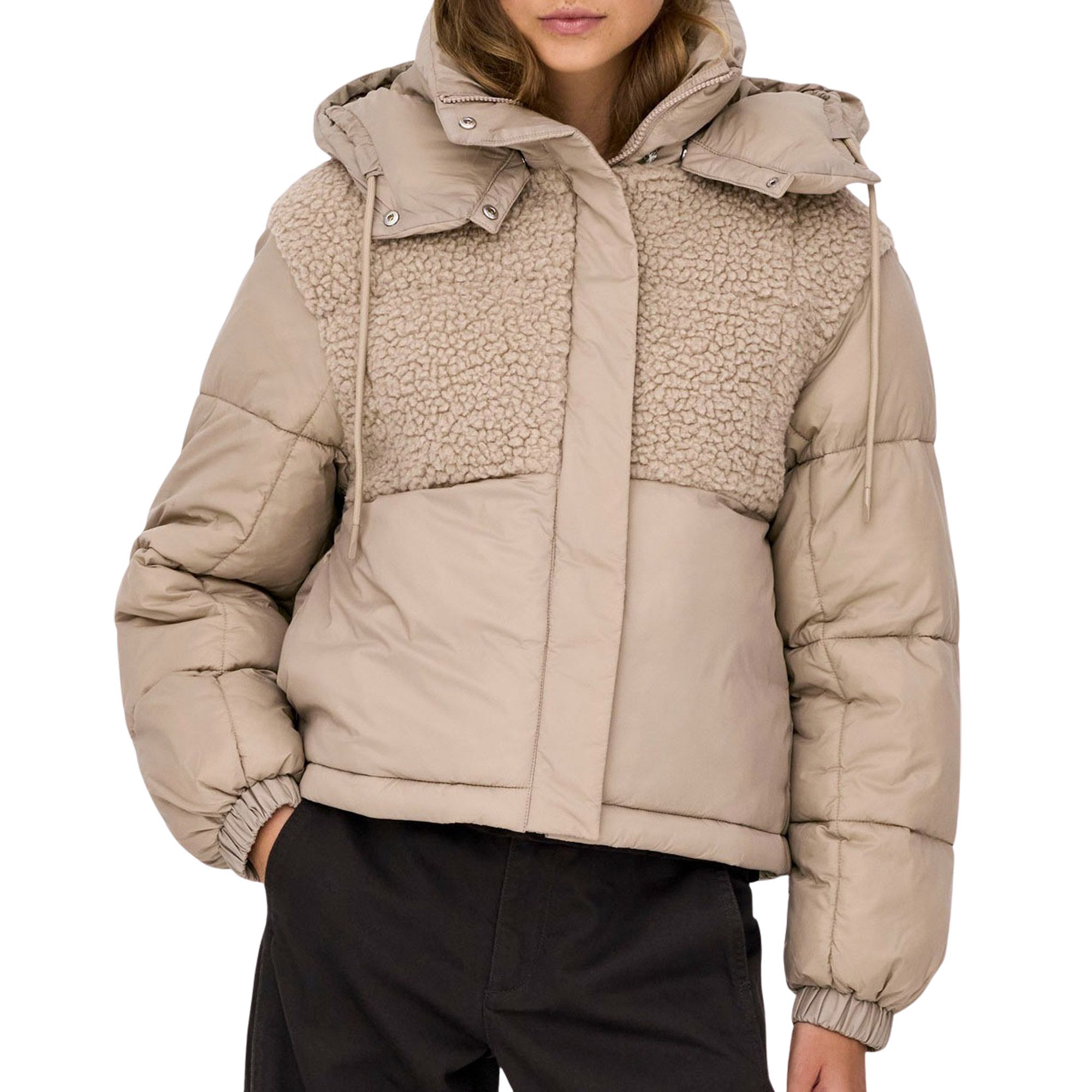 Only Agnes Life Teddy Mix Puffer Winterjas Dames