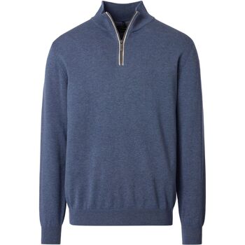 Casa Moda Trui  Halfzip Trui Solid Blauw