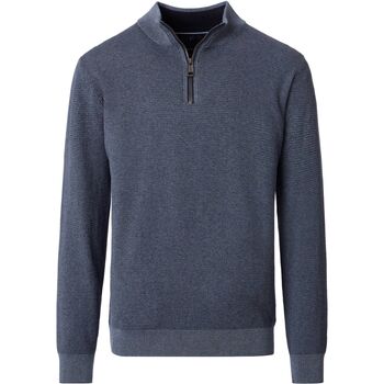 Casa Moda Trui  Halfzip Trui Structure Blauw