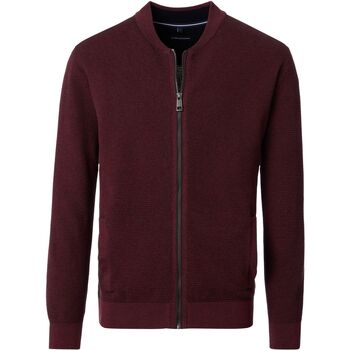 Casa Moda Trui  Vest Zip Structure Bordeaux