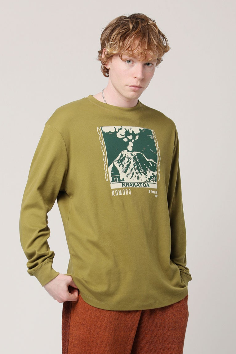 KOMODO Herren vegan Sweatshirt Volcano Anton Olive