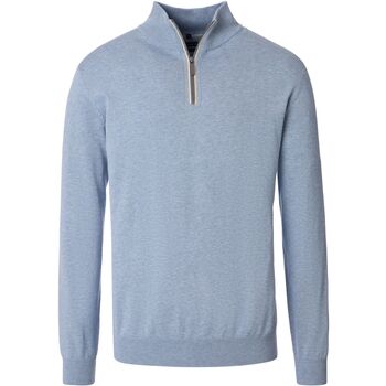 Casa Moda Sweater  Halfzip Trui Solid Lichtblauw