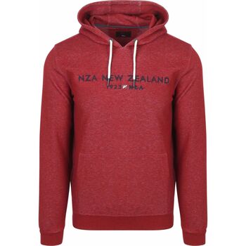New zealand auckland Sweater  NZA Hoodie Diamond Logo Interlock Melange Cherry Red