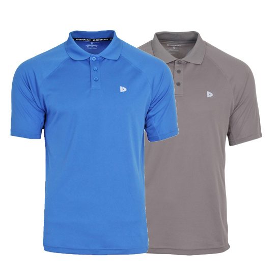 Donnay Donnay Heren - 2-Pack - Sport Polo Bjorn - True Blue & Steel Grey