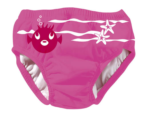 BECO SEALIFE baby zwemluier | slip-vorm | roze met motief |