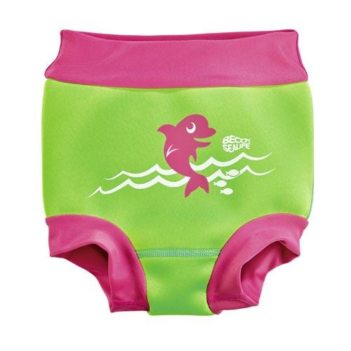 BECO SEALIFE baby zwemluier | neopreen | roze/groen |