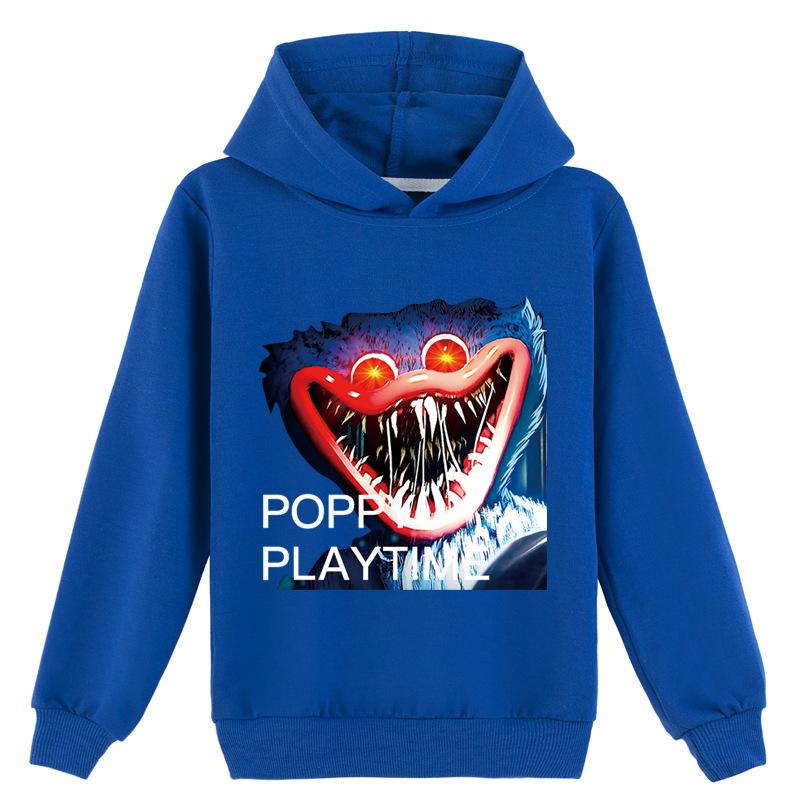 Youjilao Lente Herfst 4-14T Unisex Mode Poppy Speeltijd Huggy Wuggy Print Jongens En Gilrs Lange Mouw Trui hoodie Kinderkleding 140