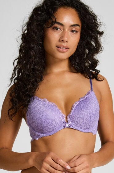 Hunkemöller Voorgevormde push-up beugel bh Marine Paars