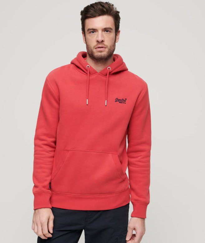 Superdry Essential Logo Hoodie Rood