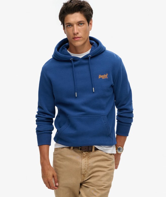 Superdry Essential Logo Hoodie Blauw