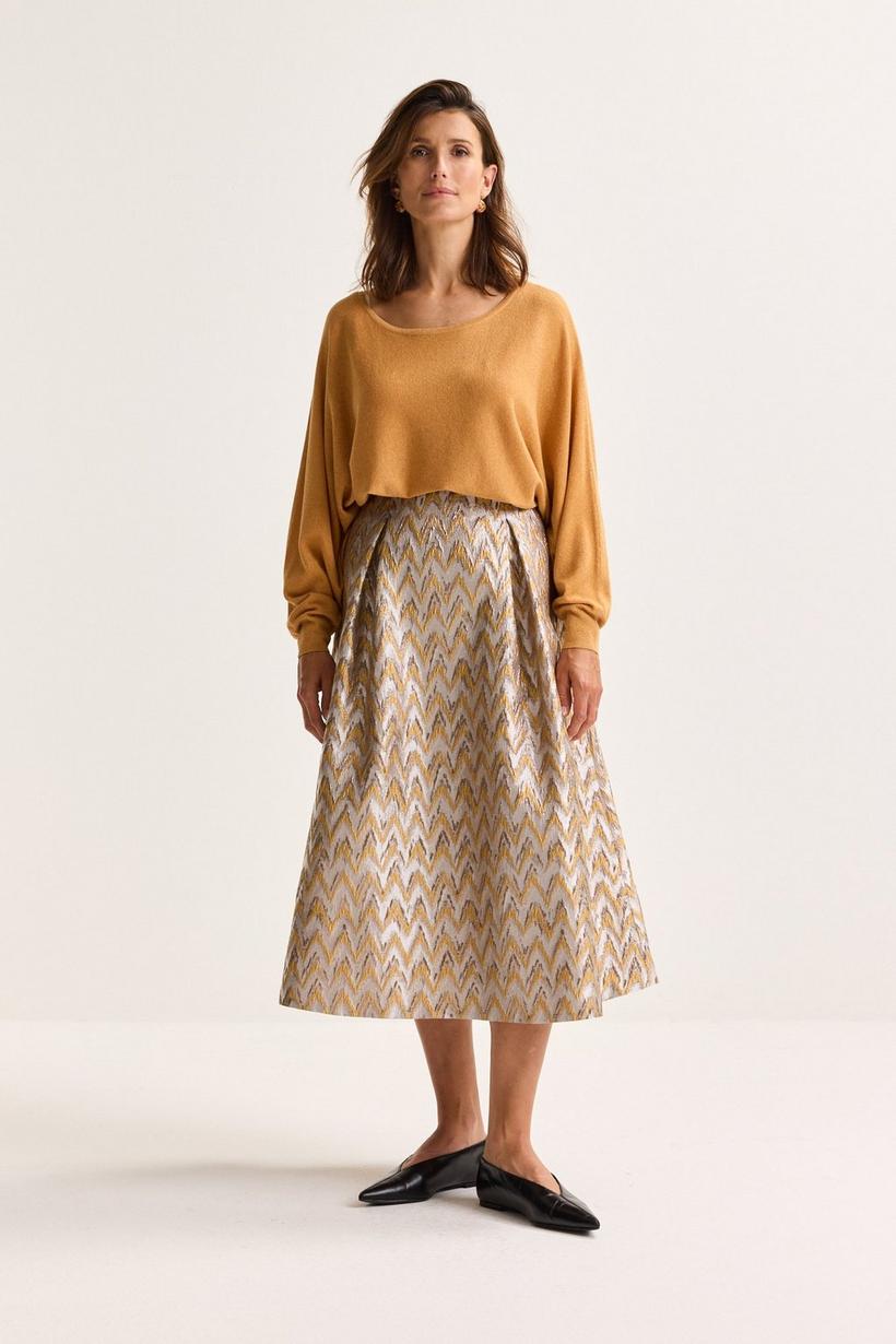 Mayerline A-lijnrok In Metallic Jacquard