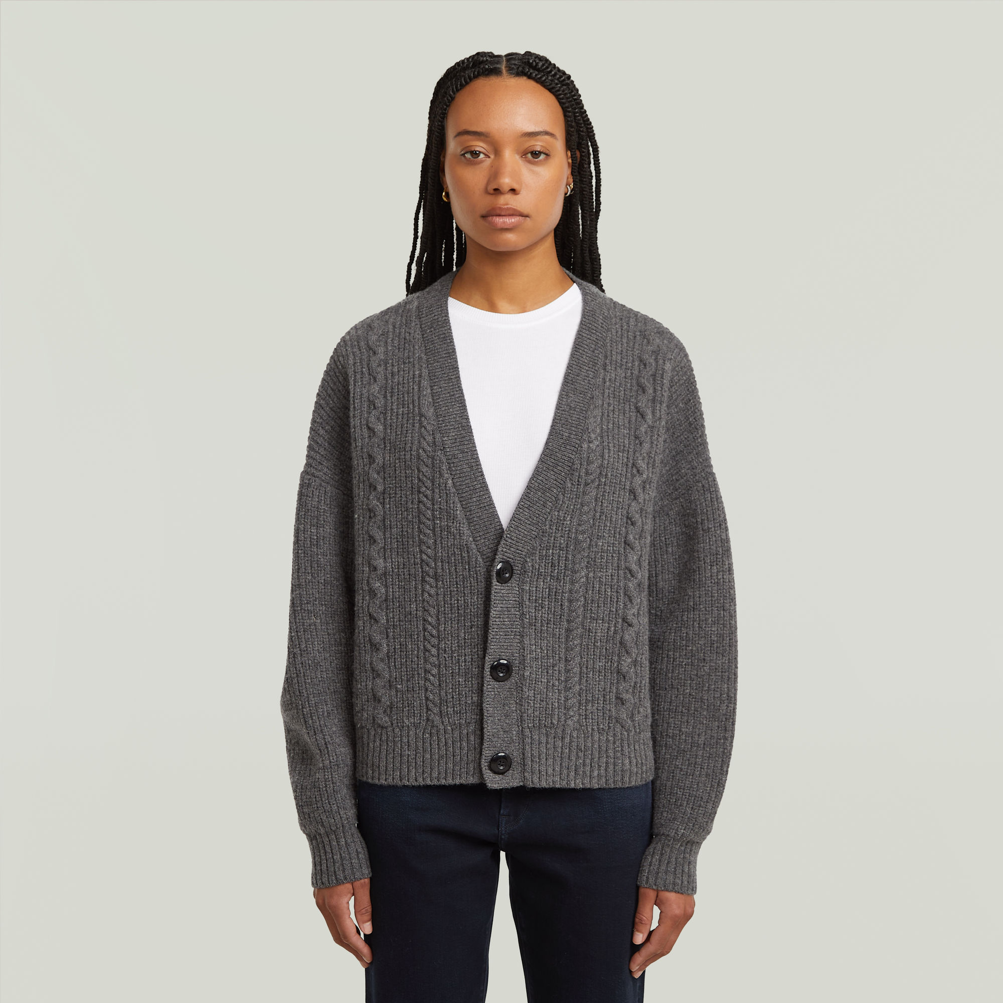 G-Star RAW Cable Cropped Gebreid Vest - Meerkleurig - Dames