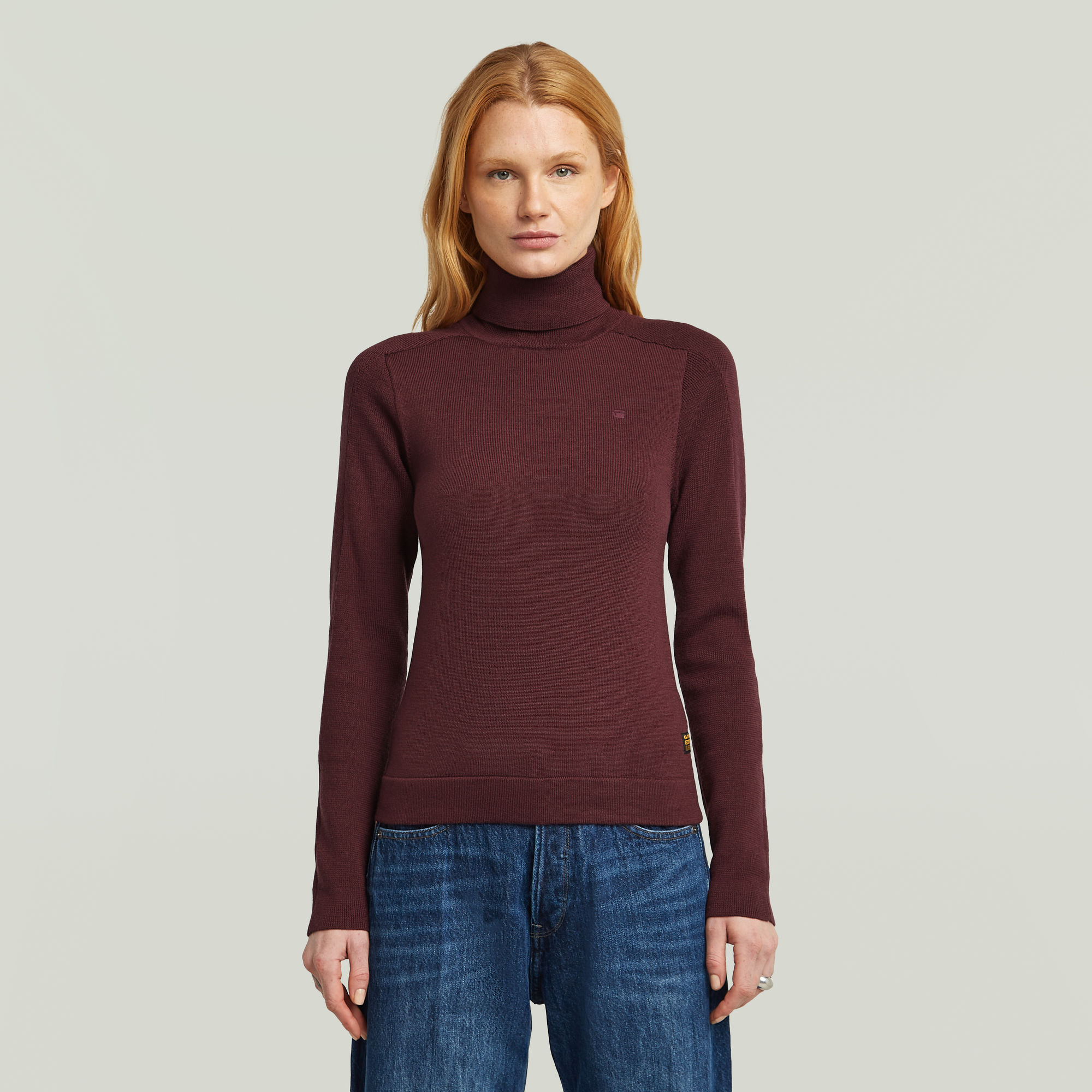 G-Star RAW Core Turtle Slim Gebreide Trui - Rood - Dames