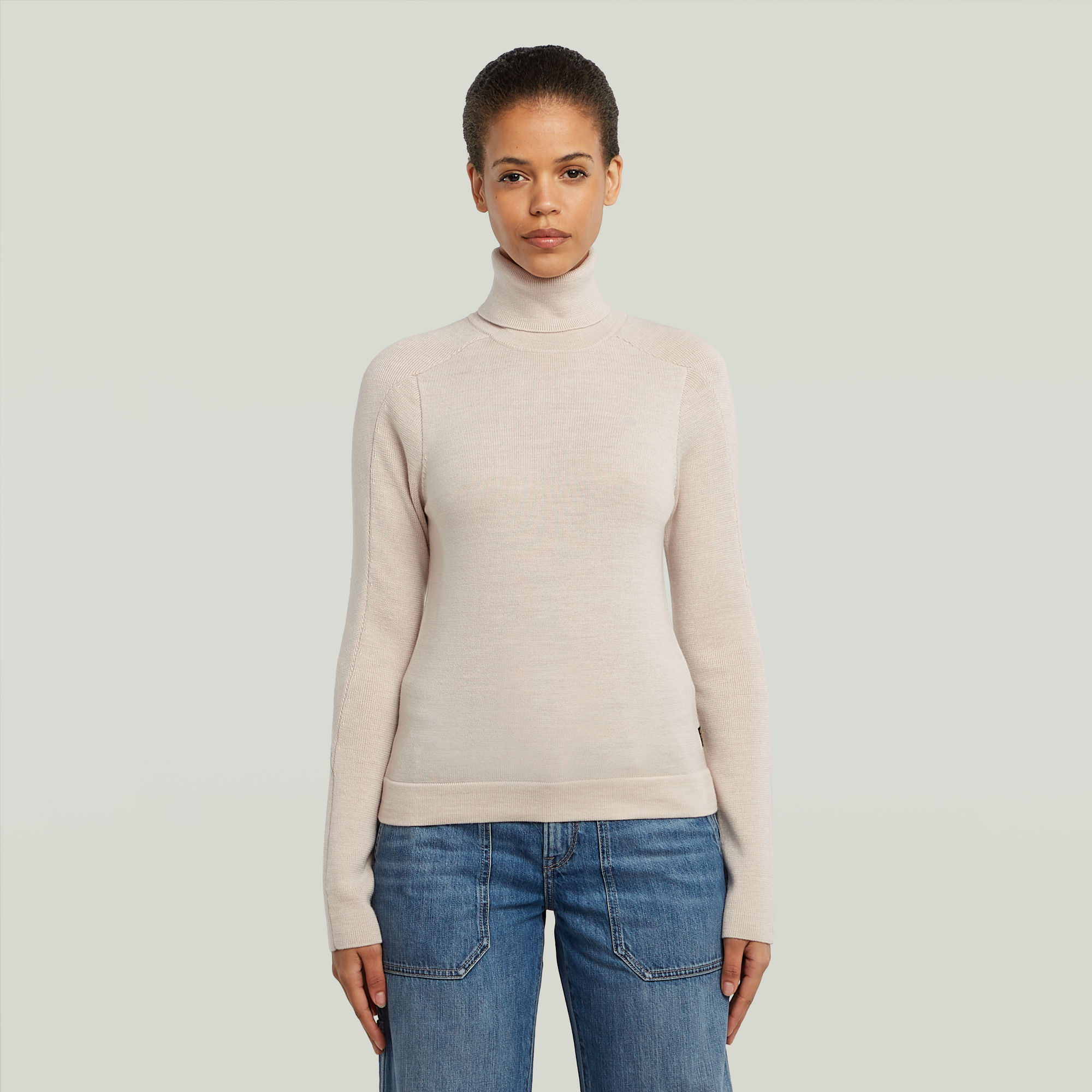 G-Star RAW Core Turtle Slim Gebreide Trui - Wit - Dames