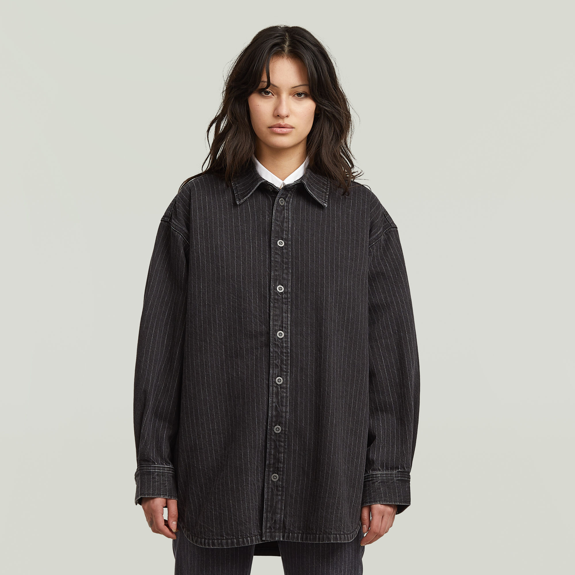 G-Star RAW Maxi Overhemd - Grijs - Dames