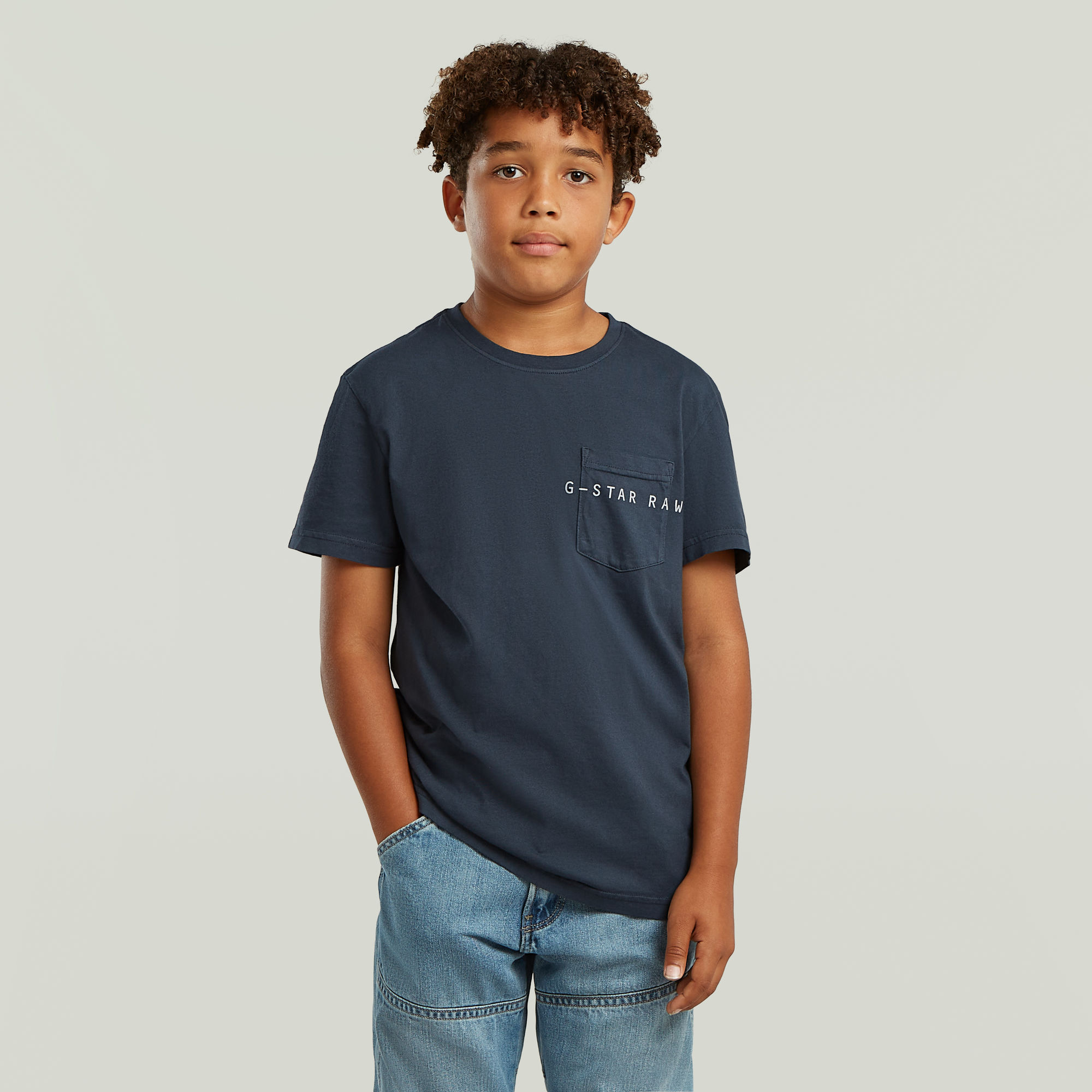 G-Star RAW T-shirt Base Pocket voor jongens - Donkerblauw - jongens