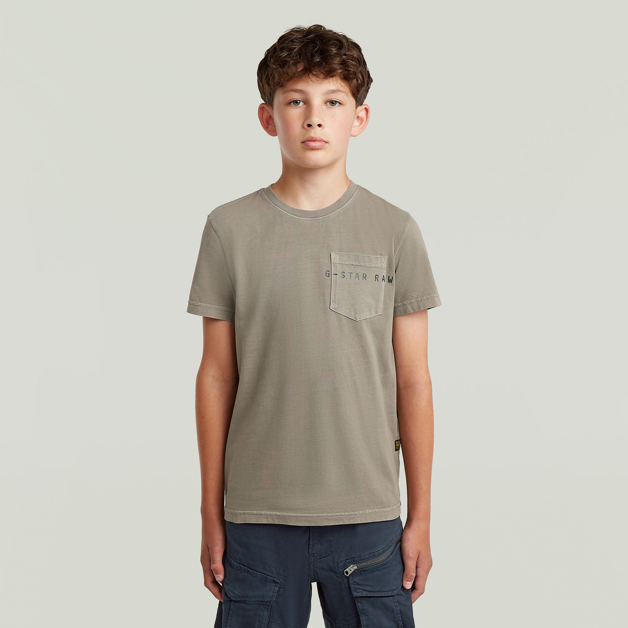 G-Star RAW T-shirt Base Pocket voor jongens - Grijs - jongens