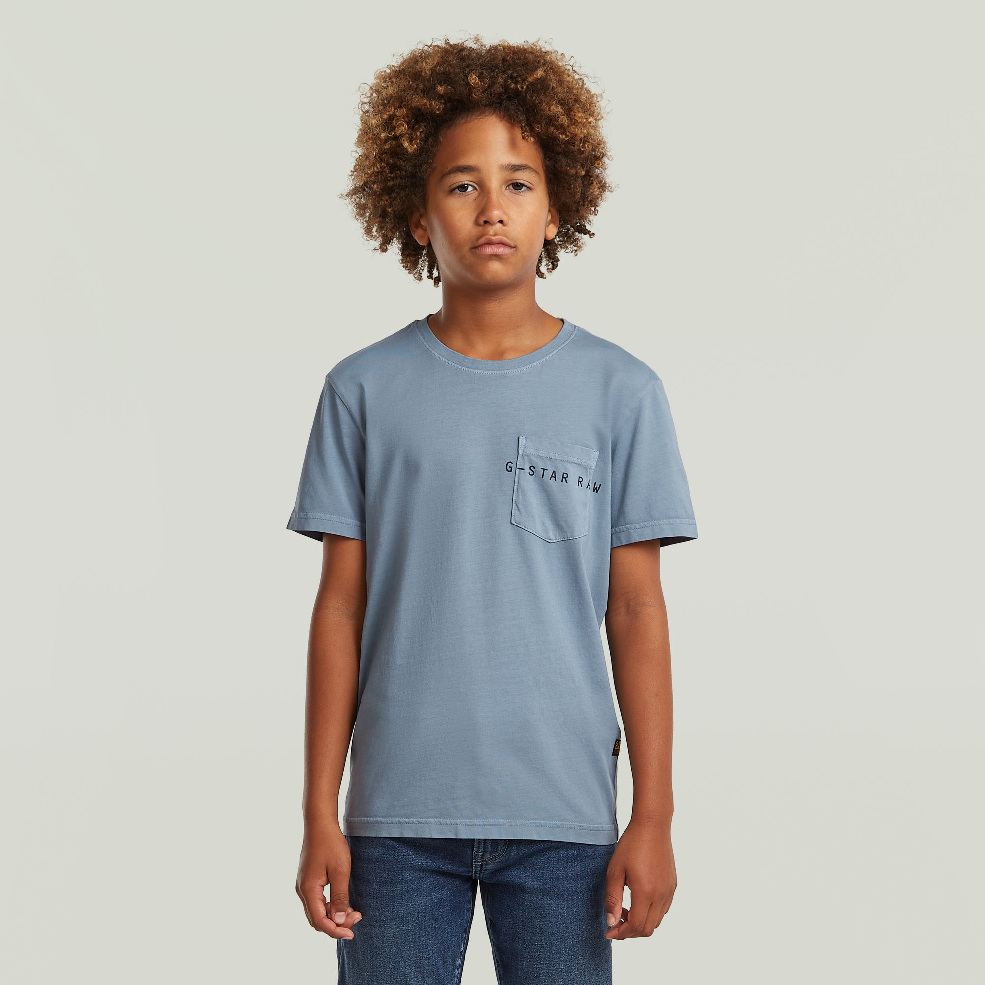 G-Star RAW T-shirt Base Pocket voor jongens - Lichtblauw - jongens