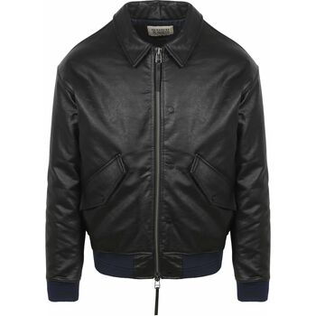 Scotch & Soda Windjack Scotch & Soda Faux Leather Bomberjack Zwart