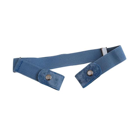 MysticMoon Lazy Belt Comfortable Elastic Design Faux Leather Waistband Adjustable Fit Invisible Jeans Belt Daily Wear lichtblauwe kleur