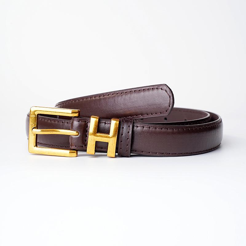 Millioner Vintage H Buckle PU Women's Belt – Fashionable & Versatile for Jeans & Pants 105 cm (excluding buckle)