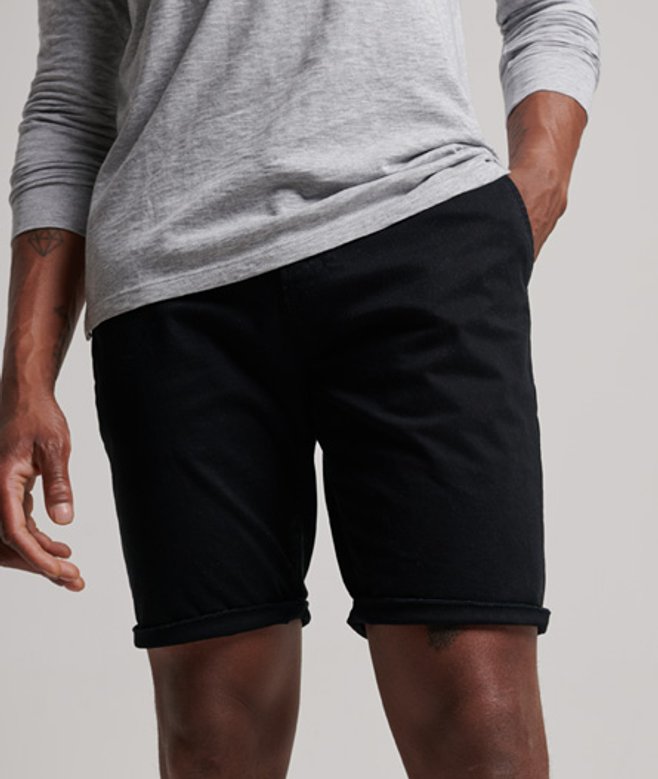 Superdry Core Chinoshort Zwart